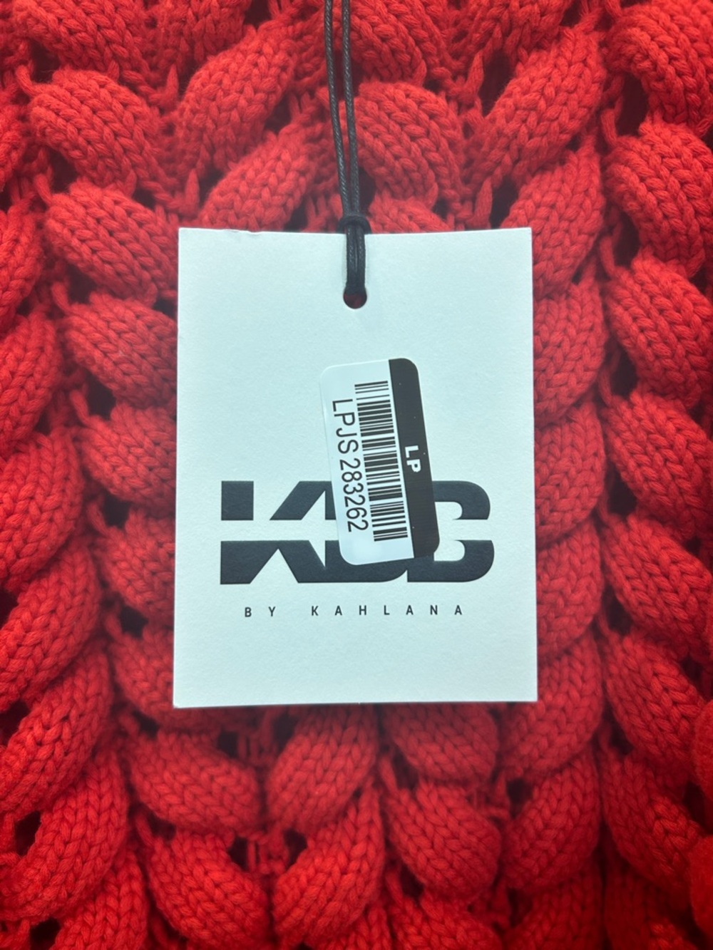 Women’s Red Chunky Cable Crewneck Sweater - Picture 7 of 8